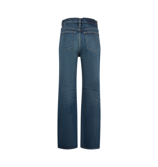 Image 2 of 3 - BLUE - Toteme Women's Classic Slim Full Length Jeans are crafted from Japanese denim and feature a slim-leg silhouette inspired by the brand's Classic Full Length style.  Main Material: 100% Cotton. Made in Japan. 