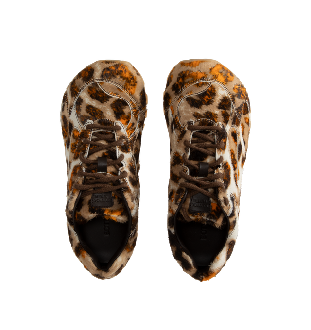 Image 5 of 5 - MULTI - BOTTEGA VENETA Orbit Sneaker in calf hair with jaguar print featuring lace-up front and gripped soles. Rubber outsole. Made in Italy. 