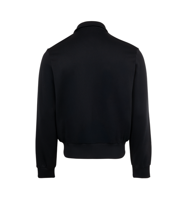 Image 2 of 2 - BLACK - OUR LEGACY Mob Track Jacket featuring straight-fit, stand collar, two-way RiRi zip closure, welt pockets, rib-knit hem and cuffs and dropped shoulders. 55% polyamide, 45% cotton. Made in Portugal. 