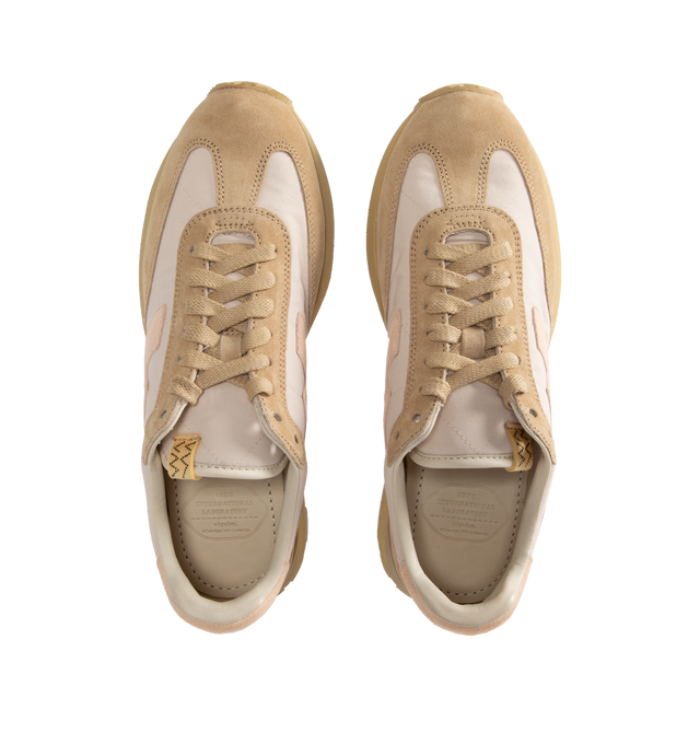 Image 5 of 5 - NEUTRAL - VISVIM FKT Runners crafted from Italian Cowhide combined with Japanese nylon/cotton fabric upper, Vibram outsole, pigment-free leather lining with cork insole for enhanced cushioning and moisture absorption, TPU heel stabilizer and lightweight EVA phylon midsole. 