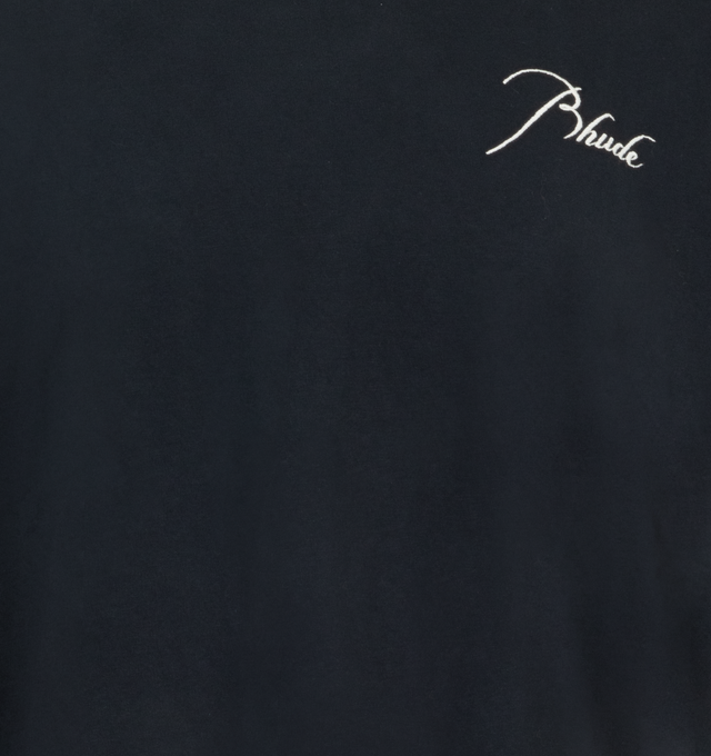 Image 3 of 3 - BLACK - Rhude Reverse T-Shirt has a crew neck, an embroidered signature logo, and a custom-fit. 100% cotton.  