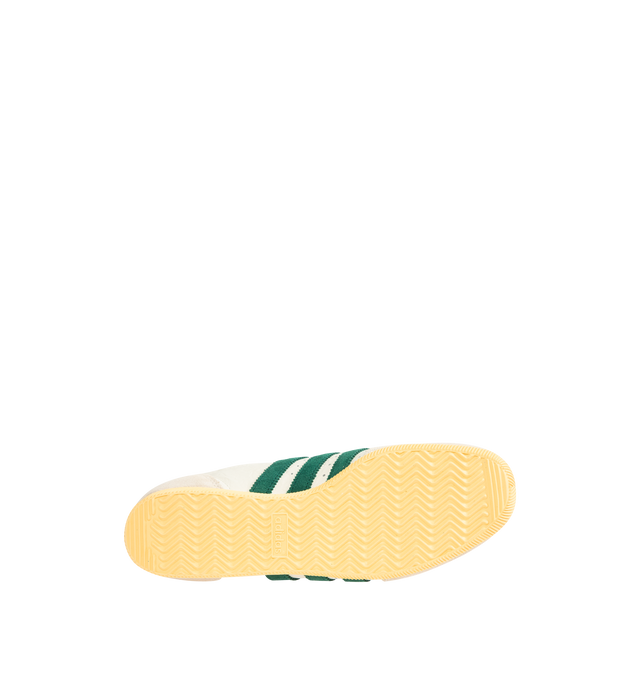 Image 4 of 5 - WHITE - ADIDAS Japan Shoe featuring regular fit, lace closure, tumbled perforated leather upper, textile lining and rubber outsole. 