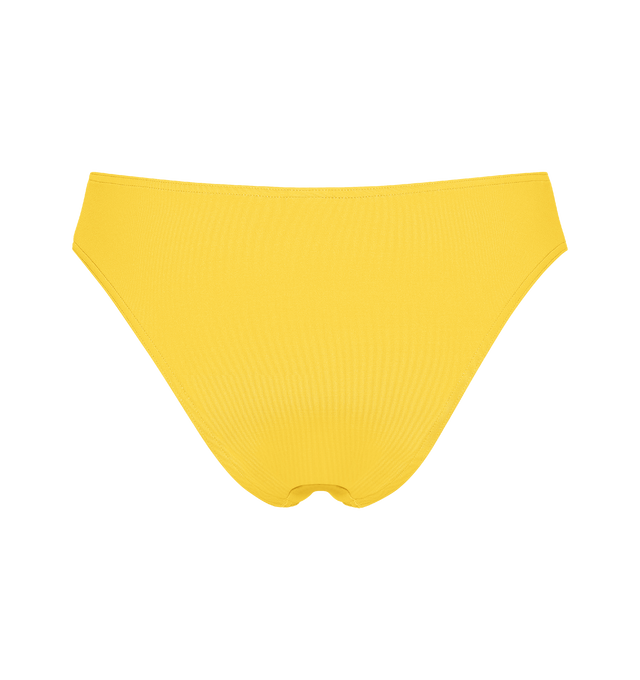 Image 2 of 6 - YELLOW - ERES Coulisses High-Waisted Bikini Briefs is a high-waisted bikini brief, indented in the front and back. 84% Polyamid, 16% Spandex. Made in France. 