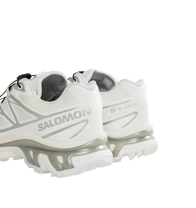 Image 3 of 5 - WHITE - SALOMON XT-6 GTX Sneaker featuring quickLACE system, synthetic and textile upper, rubber outsole, agileChassis System and molded OrthoLite sockliner. 
