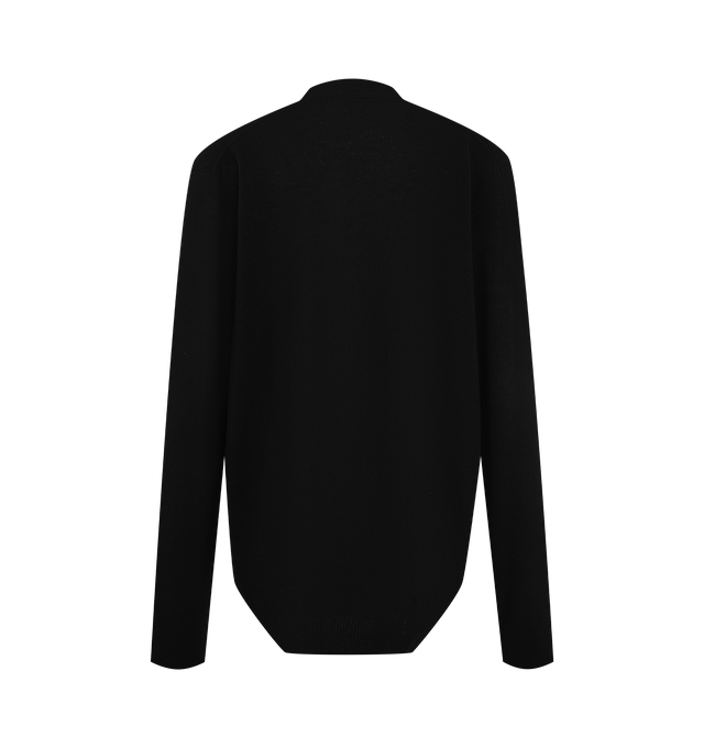 Image 2 of 2 - BLACK - The Row Women's Pelagia Cardigan is crafted from lightweight cashmere and features a relaxed silhouette with a classic V-neckline, front button closure, seamless construction, and ribbed trims at the neckline, cuffs, and hem. This designer cashmere cardigan combines exceptional Italian craftsmanship with a smooth, single-ply knit that offers lightweight warmth, natural stretch, and effortless everyday elegance. Main Material: 100% Cashmere. Made in Italy. 