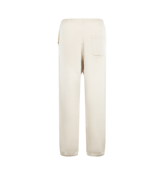 Image 2 of 3 - WHITE - Maison Mihara Yasuhiro Men's Doodle Print Sweat Pants are crafted from brushed cotton and features a relaxed silhouette, side pockets, an original embroidered patch, and graphic prints inspired by children's doodles. Designed with the brand's signature artistic approach, this casual style combines soft comfort with expressive allover artwork. Main Material: 100% Cotton. Made in Japan. 