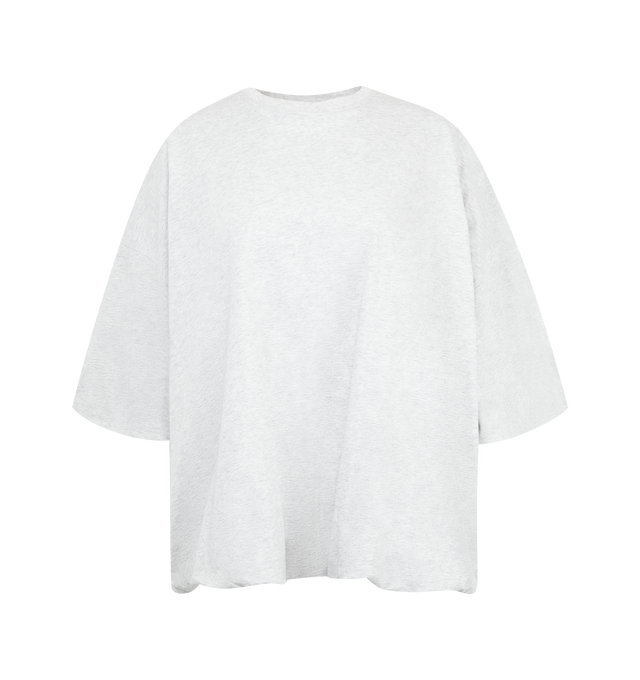 Image 1 of 2 - GREY - Acne Studios Puffed T-shirt featuring oversized fit, round neck, puffed sleeves and waist and bag logo label. 100% cotton. 