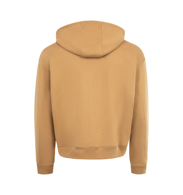 Image 2 of 2 - BROWN - LOEWE Zip Up Hoodie featuring hood with drawstring, front pockets, ribbed cuffs and hem and zip closure. 100% cotton. 