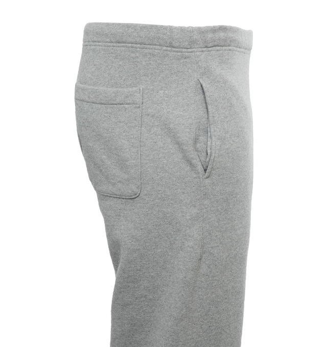 Image 3 of 4 - GREY - HUMAN MADE Sweatpant featuring elastic waist and hems, side pockets, one back patch pocket and branding on leg. 100% cotton. 