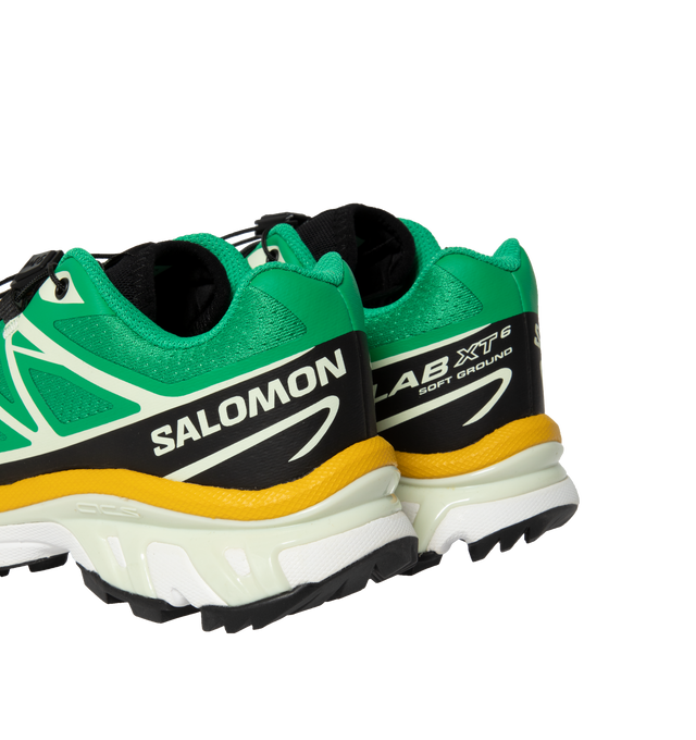 Image 3 of 5 - GREEN - SALOMON XT-6 Sneaker featuuring round toe, lace-up style with Quicklace, mesh/textile upper and lining and rubber sole. 