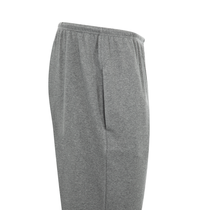 Image 3 of 3 - GREY - The Row Men's Beyle track pant with elasticated drawstring waistband, two side inset pockets, elasticated ankles and mlange effect. Cotton 82%, Cashmere 14%, Elastane 4%. Made in Italy. 