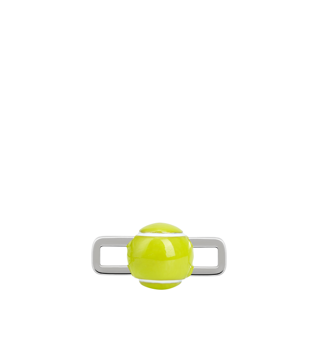 Image 4 of 7 - YELLOW - Poubel by The Gstaad Guy Tennis Ball Charm. All charms are made of .925 sterling silver, and are hand-painted using non-toxic lead-free enamel. Links sold separately. Hirshleifers offers a range of initial pieces from this collection in-store. For personal consultation and detailed information about jewelry, please contact our dedicated stylist team at personalshopping@hirshleifers.com 