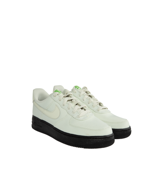 Image 2 of 5 - WHITE - NIKE Air Force 1 '07 LV8 featuring canvas upper with stitched overlays, padded collar, leather accents, foam midsole and rubber outsole. 