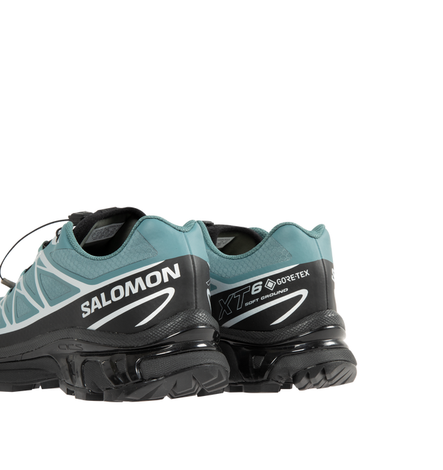 Image 3 of 5 - BLUE - Salomon Sportstyle XT-6 GORE-TEX rubber-trimmed mesh sneakers featuring the brand's signature Agile Chassis system and Mud Contagrip soles. Made from GORE-TEX, for  resiliance, an innovative ePE membrane, PFC-free, and anti-debris mesh construction, as well as durable cushioning and stability. Unisex style in men's sizing. 