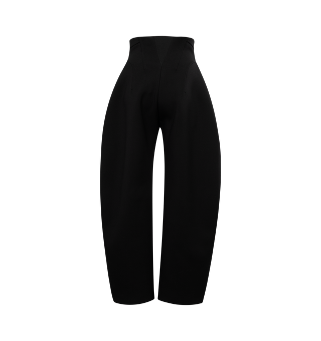 Image 2 of 3 - BLACK - ALAIA Corset Trousers featuring large corset and a zipper in the middle, side pockets, high waist and made from stretch wool. 98% virgin wool, 2% elastane. Made in Italy. 