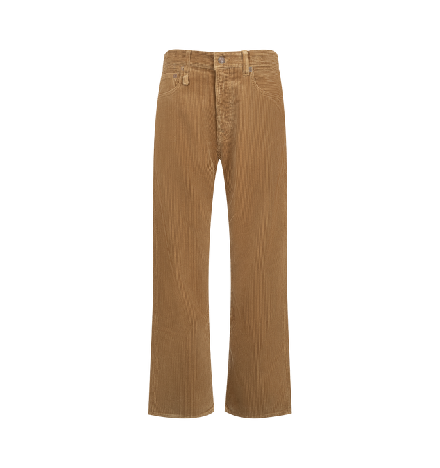 Image 1 of 3 - BROWN - R13 Women's Boyfriend Jean is crafted from corduroy and features the brand's signature relaxed boyfriend silhouette. Designed with a mid-rise waist, classic five-pocket construction, and a straight-leg fit that delivers an effortless, lived-in look. Main Material: Cotton. 