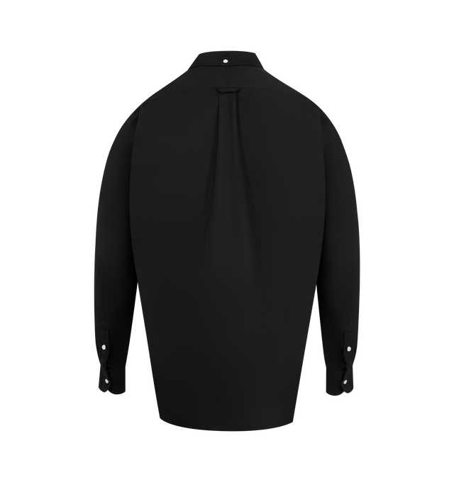 Image 2 of 2 - BLACK - GITMAN BROS Overdye Oxford Shirt featuring barrel cuffs, tacked, V-stitch chest pocket, 4.5" adjustable sleeve gauntlet, split yoke, rear collar button, lined placket, locker loop and rear center box pleat. 100% cotton. Made in USA.  