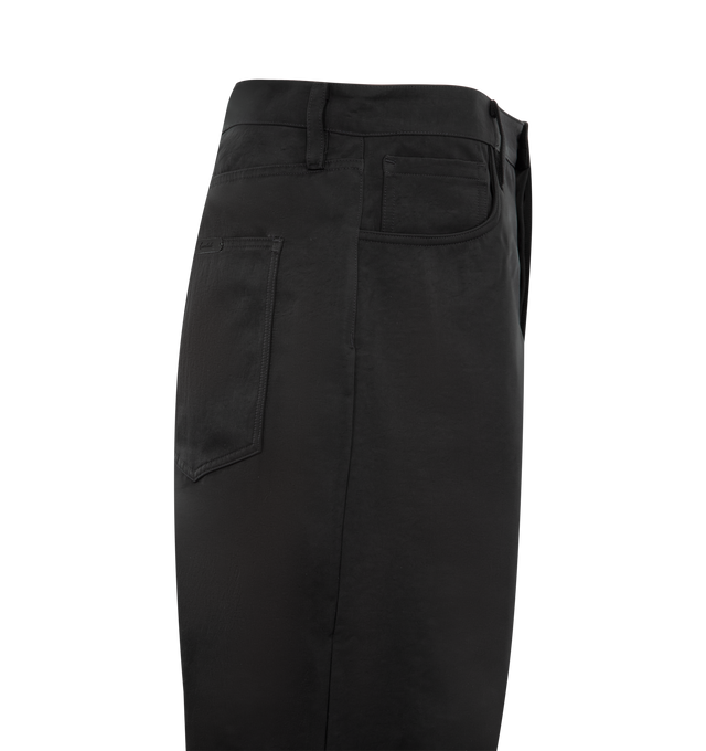 Image 3 of 3 - BLACK - FEAR OF GOD 5 Pocket Short featuring button fly closure, 5-pocket design, back tonal logo patch, belt loop detailing and heavyweight ripstop fabric. 100% recycled nylon. Lining: 100% cotton. 