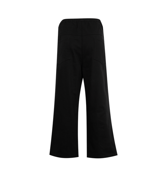 Image 2 of 3 - BLACK - DEIJI STUDIOS Square Pocket Pant featuring a heavy-weighted relaxed-fit, wide-leg silhouette, elasticated waistband sitting at mid-low waist, and square pocket detail. 100% organic cotton twill. 