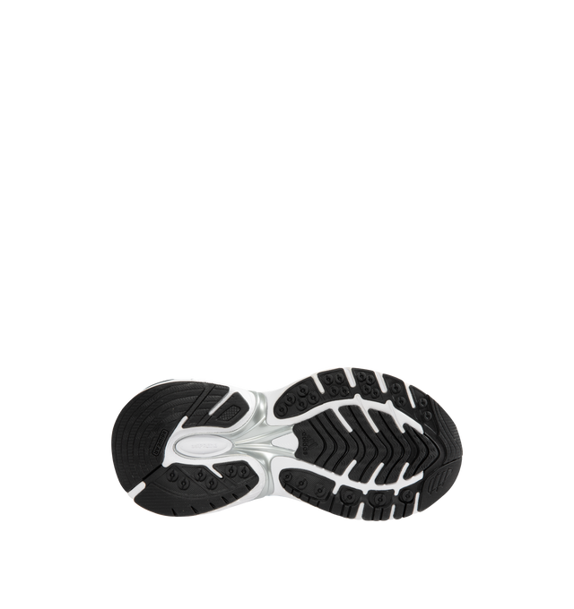 Image 4 of 5 - GREEN - Adidas Adistar XLG 2.0 Sneakers feature a Cloud White, Core Black, and Collegiate Green textile upper with an RPU-molded cage, reflective details, signature 3-Stripes, and a regular fit. A lace-up closure, textile lining and insole, responsive Adiprene heel cushioning, and a durable Adiwear outsole complete the design. Upper: Textile and Other Materials. Lining and Insole: Textile. Sole: Other Materials. Imported. 