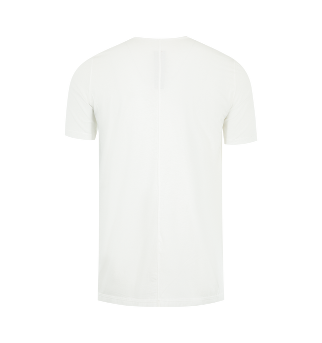 Image 2 of 2 - WHITE - DRKSHDW Level T-shirt featuring organic cotton jersey T-shirt, garment-dyed, crewneck, graphic and text printed at front, offset shoulder seams and central seam at back. 100% cotton. Made in Portugal. 