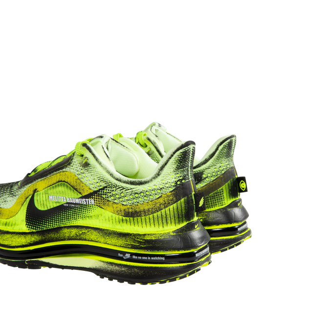 Image 3 of 5 - GREEN - NIKE Pegasus Premium x Melitta Baumeister Sneaker featuring a hand-painted style with a triple-stack cushioning system, ZoomX foam, a sculpted Air Zoom unit and ReactX foam. 