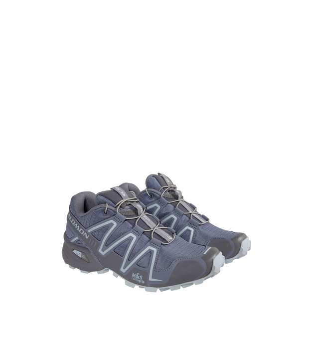 Image 2 of 5 - BLUE - SALOMON Speedcross 3 Sneakers featuring Quicklace lacing system, lightweight and highly cushioned. Synthetic/textile upper. Rubber sole. 