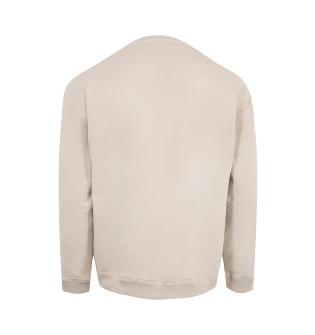 Image 2 of 2 - NEUTRAL - LOEWE Relaxed Fit Sweatshirt featuring a laser-cut LOEWE Anagram appliqu placed on the chest, crew neck, rib knit collar, cuffs and hem and V detail at the front. 100% cotton. Made in Portugal. 