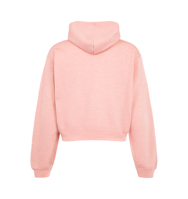 Image 2 of 2 - PINK - Auralee Men's High-Twist Compact Sweat Zip Parker is crafted from a cotton, wool, and silk blend and features a regular-fit silhouette with a full-zip front closure and attached hood. Constructed using a unique multi-layer sweat fabric with specialized yarns in the face, middle, and backing layers, this elevated essential offers balanced volume, subtle structure, and a refined appearance. Main Material: 62% Cotton, 32% Wool, 6% Silk. 