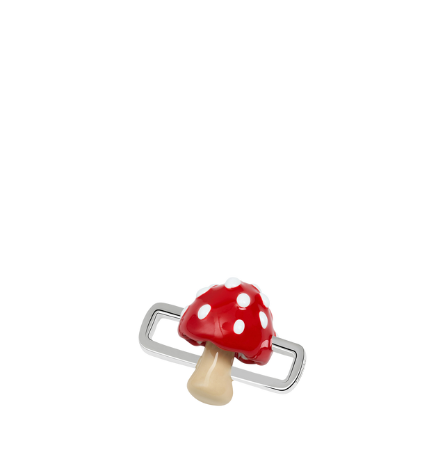 Image 7 of 9 - RED - Poubel by The Gstaad Guy Red Mushroom Charm. All charms are made of .925 sterling silver, and are hand-painted using non-toxic lead-free enamel. Links sold separately. Hirshleifers offers a range of initial pieces from this collection in-store. For personal consultation and detailed information about jewelry, please contact our dedicated stylist team at personalshopping@hirshleifers.com 