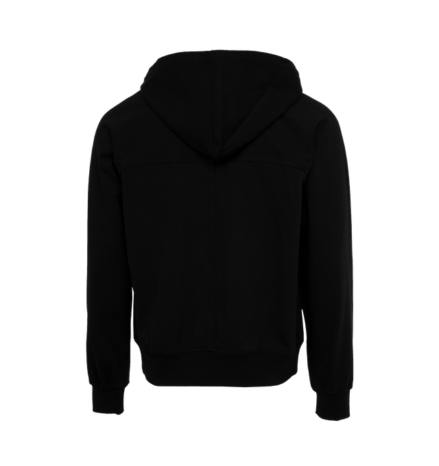 BLACK - RICK OWENS Windbreaker featuring hood, long-sleeved, zipper closure and adjustable drawstring neckline. 100% cotton.