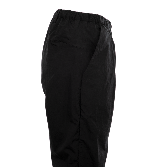 Image 3 of 4 - BLACK - Teatora Resort Wallet pants crafted from packable, wrinkle resistant 100% nylon with an elasticated waistband, two slash pockets on side, zipper cargo pocket on back, security pouch, hybrid belt, and four belt loops.  