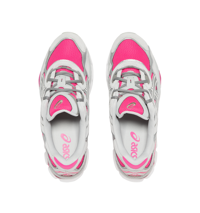 Image 5 of 5 - PINK - Asics Men's Gel-NYC Polar Sneaker featuring lace up closure, layered upper construction, rearfoot and forefoot GEL technology, suede and synthetic and fabric upper, fabric lining and rubber sole. 
