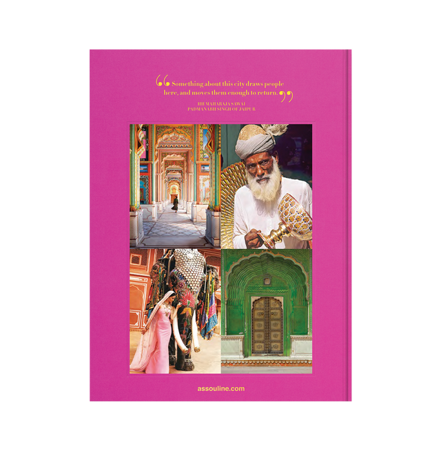 Image 3 of 4 - PINK - Assouline Books Jaipur Splendor by Mozez Singh. Linen hardcover book with 304 pages featuring over 200 illustrations. Language: English. Dimensions: W 10 x L 13 x D 1.5. Jaipur, the capital of Rajasthan, is a vibrant city steeped in the history of maharajas, queens, and emperors. Known as the "Pink City," it boasts lively bazaars, delicious street food, and skilled artisans, making it a dazzling blend of old-world charm and modern energy.  
