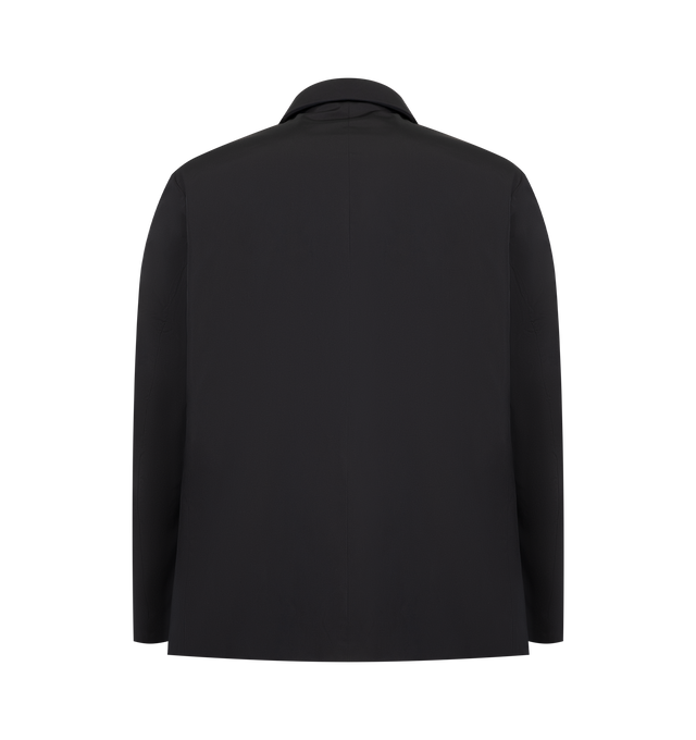 Image 2 of 3 - BLUE - Jil Sander Mens Sport Jacket is a Single-Breasted Tailored Jacket is crafted from lightweight technical fabric. Features a relaxed fit, notched lapels, button-front closure, long sleeves, two front patch pockets, and a straight hem. Main Material: 100% Polyester. Made in Italy. 
