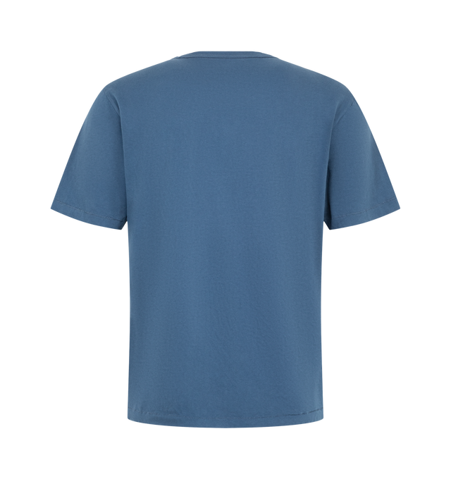 Image 2 of 2 - BLUE - Merz b. Schwanen Men's Pima Cotton T-Shirt is crafted from premium Pima cotton and features a relaxed-fit silhouette designed for breathable comfort and everyday wear. Main Material: Cotton.  