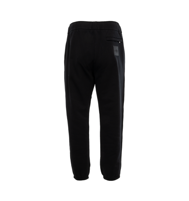 BLACK - LANVIN LAB X FUTURE Logo Sweatpants featuring cotton fleece joggers with Curb drawstrings, ribbing on the waist and ankles, relaxed fit and embroidered logo on leg. 100% cotton.