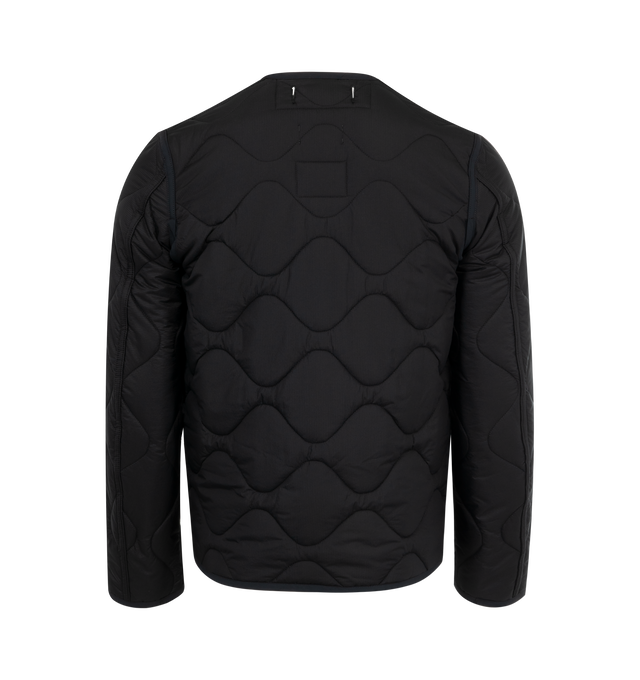 Image 2 of 2 - BLACK - JUNYA WATANABE Quilted Jacket featuring button closure, quilted stitching, underarm vents and fitted. 100% nylon. Made in Japan. 