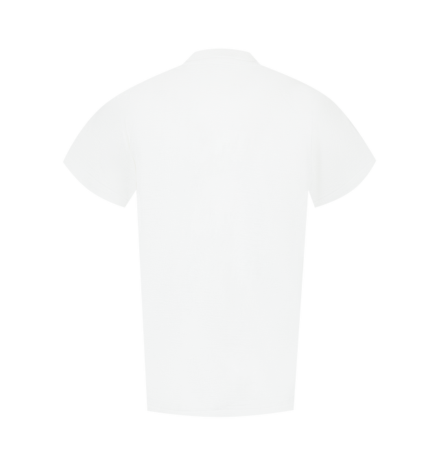 Image 2 of 2 - WHITE - The Row Women's Duca Top is crafted from soft cotton jersey and features a classic crew neckline, short sleeves, and refined flat trim detailing for a clean, minimalist look. This designer cotton T-shirt combines exceptional Japanese craftsmanship with lightweight comfort and timeless versatility, making it an effortless everyday wardrobe essential. Main Material: 100% Cotton. Made in Japan. 