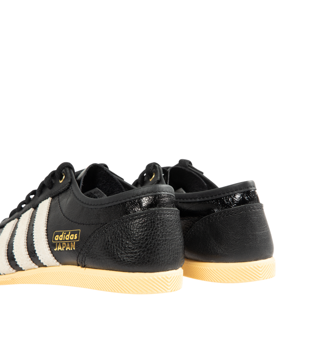 Image 3 of 5 - BLACK - ADIDAS Japan Decon Sneaker featuring leather upper, suede overlays, perforated toe, leather lining and rubber outsole.  