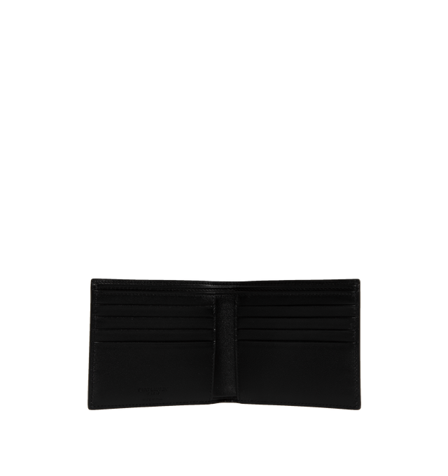 Image 3 of 3 - BLACK - SAINT LAURENT East West Wallet featuring silver toned hardware, eight card slots, two bill slots, two receipt compartments and leather lining. 4.3" X 3.7" X 1". 100% calfskin leather. 