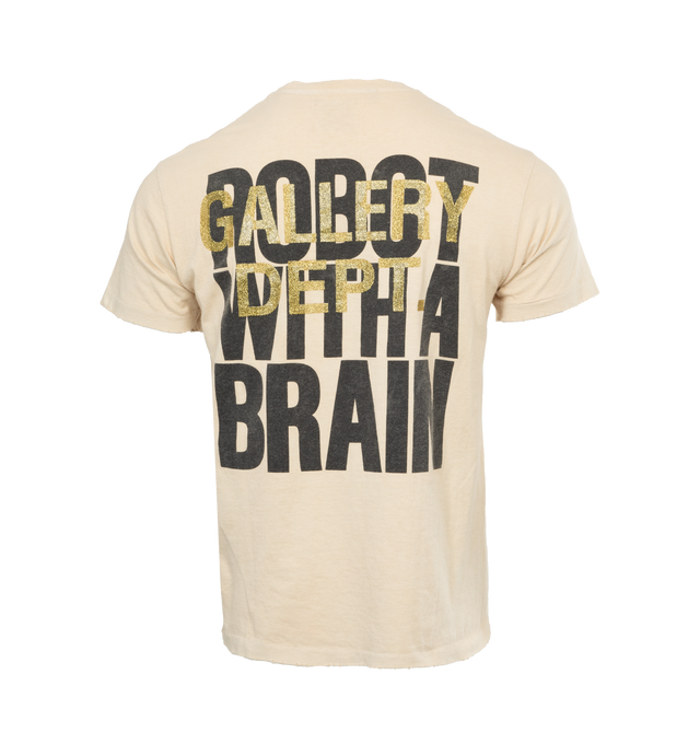 Image 2 of 4 - WHITE - GALLERY DEPT. Robot Brain Tee featuring boxy fit, crew neckline, short sleeves, straight hem and screen-printed branding. 100% cotton. 