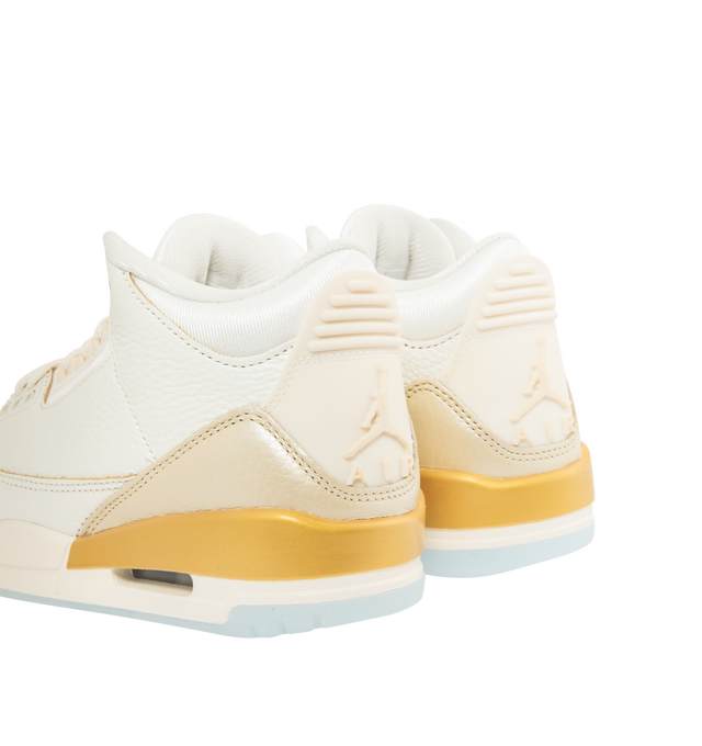 Image 3 of 5 - WHITE - JORDAN Air Jordan 3 Retro Sneaker featuring suede overlays, leather upper, Nike Air technology that absorbs impact for cushioning, soft foam midsole and rubber outsole. 