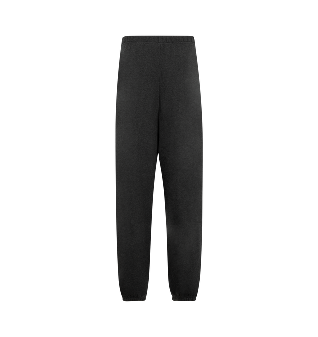 Image 2 of 3 - GREY - Fear of God Essentials Mens Classic Sweatpants are crafted from heavyweight 380 GSM cotton-blend core fleece. Feature a classic relaxed fit with tapered legs, elasticized waistband with bungee drawcord, side-seam pockets, elastic ankle cuffs, puff-printed Fear of God and Essentials branding, and an Essentials logo label. Main Material: 80% Cotton, 20% Polyester.  
