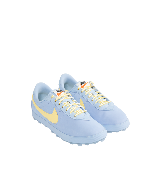 Image 2 of 5 - BLUE - NIKE Astrograbber Sneaker featuring an American football shoe with a leather upper, padded, low-cut collar, tonal rubber midsole and waffle outsole. 
