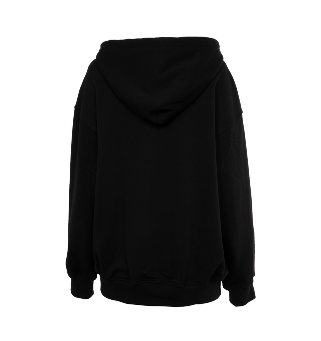 BLACK - WARDROBE.NYC Oversize Zip Hoodie featuring attached drawstring hood, front pocket, oversized fit and mid-weight French terry fabric. 100% cotton. Made in Italy.