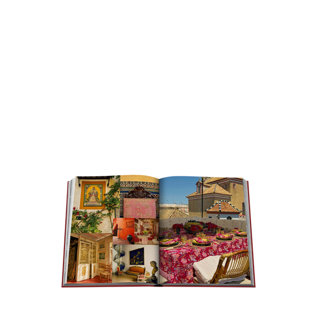 Image 4 of 5 - RED - ASSOULINE Sevilla Arte by Author Paul-Maxime Koskas. Linen hardcover book with 312 pages featuring over 200 illustrations. Language: English. Dimensions: W 10 x L 13 x D 1.5. Sevilla Arteencapsulates the vibrant essence of Sevilla, showcasing its rich culture of flamenco, bullfights, and devotion. This sun-drenched city exudes a sovereign spirit, reflected in its majestic horses and breathtaking churches. From the fervor of Semana Santa processions to the passion of Sevilla Ftbol Club's 