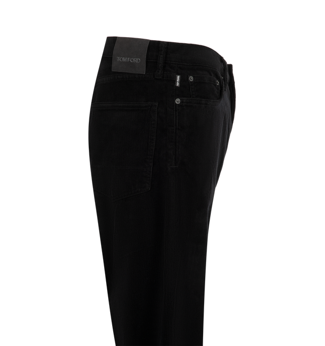 Image 3 of 3 - BLACK - Tom Ford Men's black 50's straight fit denim, is crafted in stretch selvedge denim. An extra comfort is added through subtle stretch, while a modern reinterpretation is given by the washed black finish. Composition: 98% cotton 2% elastane. Made in the US. 