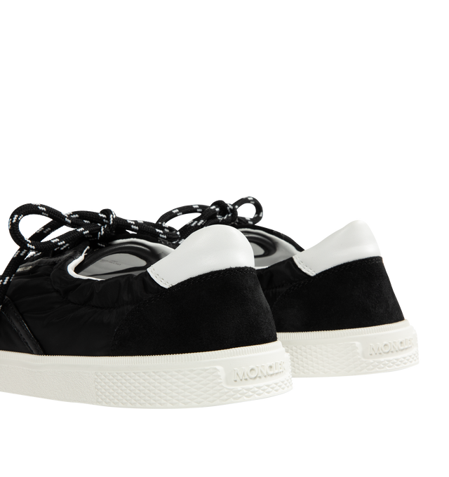 Image 3 of 5 - BLACK - MONCLER Vera Leisure Sneakers featuring nylon upper, leather lining, lace-up closure and rubber sole. Made in Italy. 