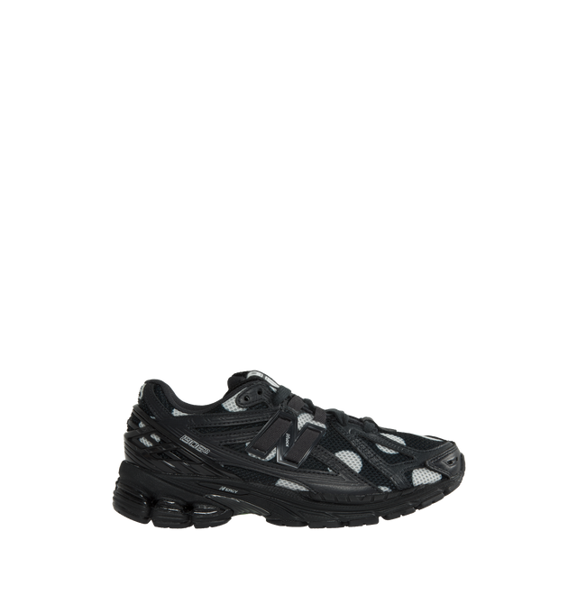 Image 1 of 5 - BLACK - NEW BALANCE 1906R Polka Dot Sneakers featuring mesh upper, leather overlays, all-over printed pattern, ABZORB midsole, N-ergy technology and stability web outsole. 